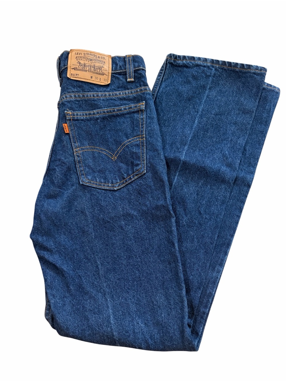 VTG Levi’s 517 Orange Tab Jeans 30x32 (29x32) USA Made 1997 Dark Wash